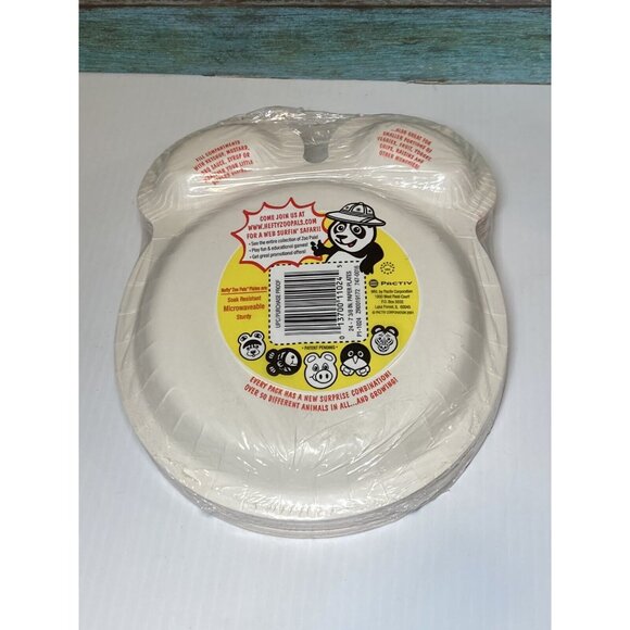 Sealed Original Hefty Zoo Pals Assorted Designs Paper Plates 24 Pack NOS 2001 - Picture 3 of 6